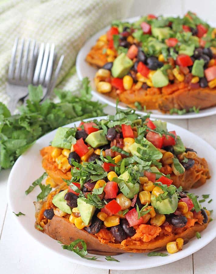 Vegan Sweet Potato and Black Bean Enchiladas:
