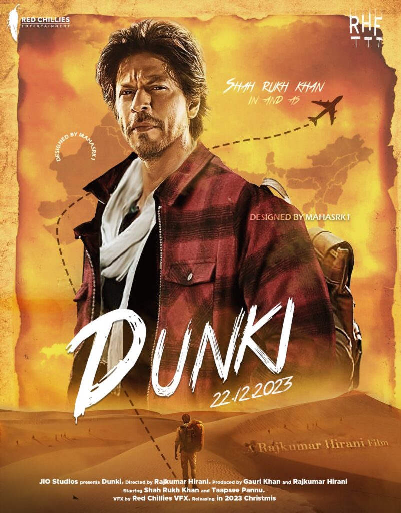 Dunki movie by shahrukh khan release date cast and crew trailers promos