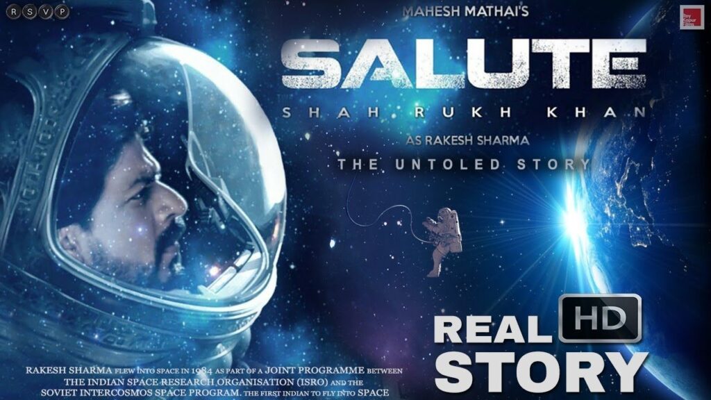 Salute movie shah rukh to play first indian astronaut