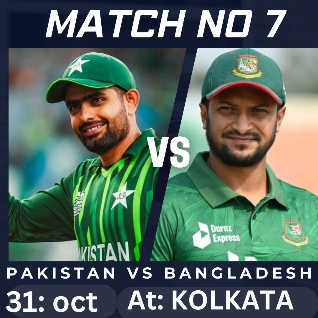 7th: Match. Pakistan vs Bangladesh.
