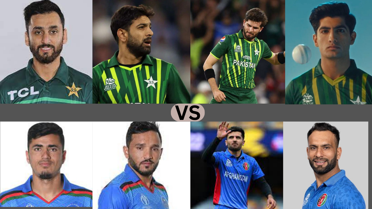 Bowlers: Gulbadin Naib, Mujeeb Ur Rahman, Fazalhaq Farooqi & Fareed Ahmad VS Salman Ali Agha. Shaheen Afridi, Haris Rauf & Naseem Shah