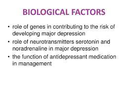 Categorized as biologic factors are:
Genetic Factors an individual's significant predisposition to depression is attributed to genetics. Studies show it is partly inherited with specific types of genetic markers making one susceptible to develop the disorder. Although not definitive knowing individuals at risk through comprehension of these genetic markers aids.
Neurochemical Imbalance
The intricate dance of neurotransmitters within the brain directly influences mood. In this regard, so often, serotonin and dopamine imbalances are linked to depression hence underscoring the necessity for an acute neurochemical balance in order to prevent mental ill-health.

