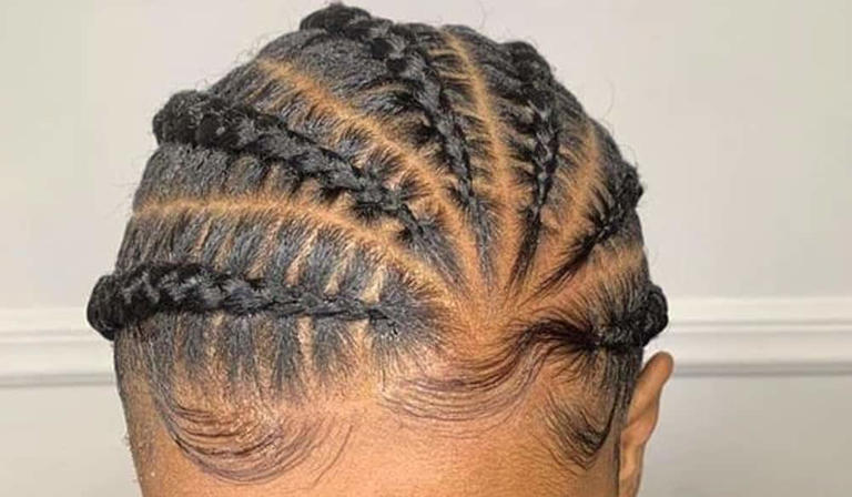 Side asymmetrical braids