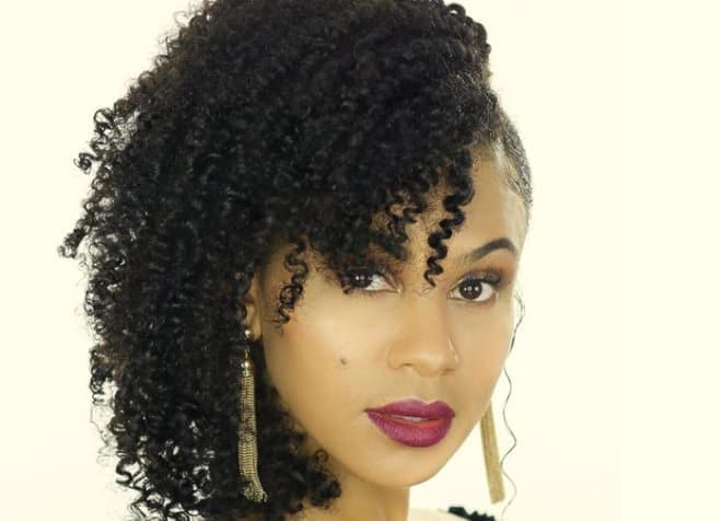 Side swept twist out with braiding