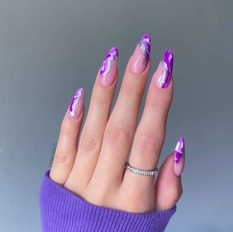 Velvet Marble Nails