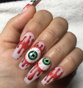 Eyeball Spirit Nail idea for Halloween