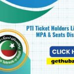 PAKISTAN TEHREEK-E-INSAF PTI TICKET HOLDERS LIST 2024 and symbol new